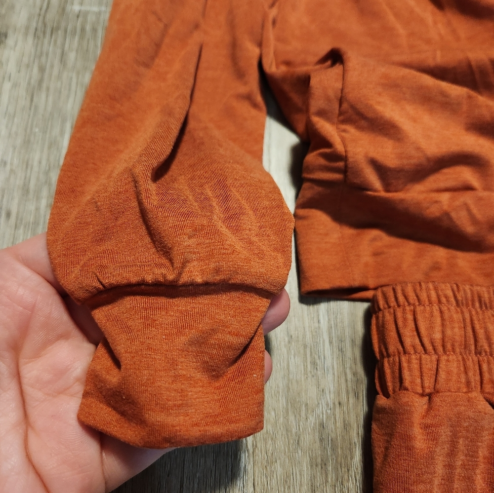 Kids' Cozy Rust Matching Set - Picture 7 of 8